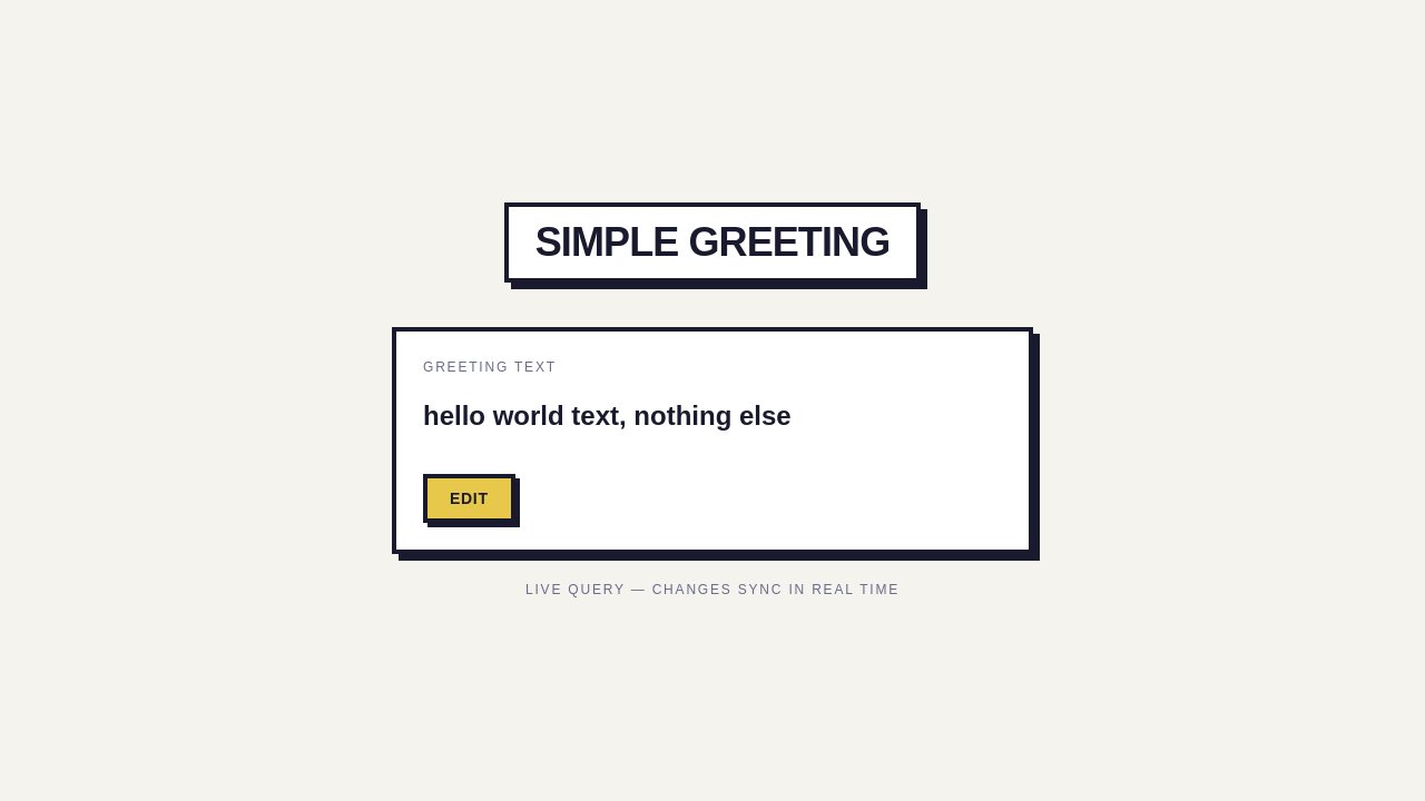 Screenshot of Simple Greeting